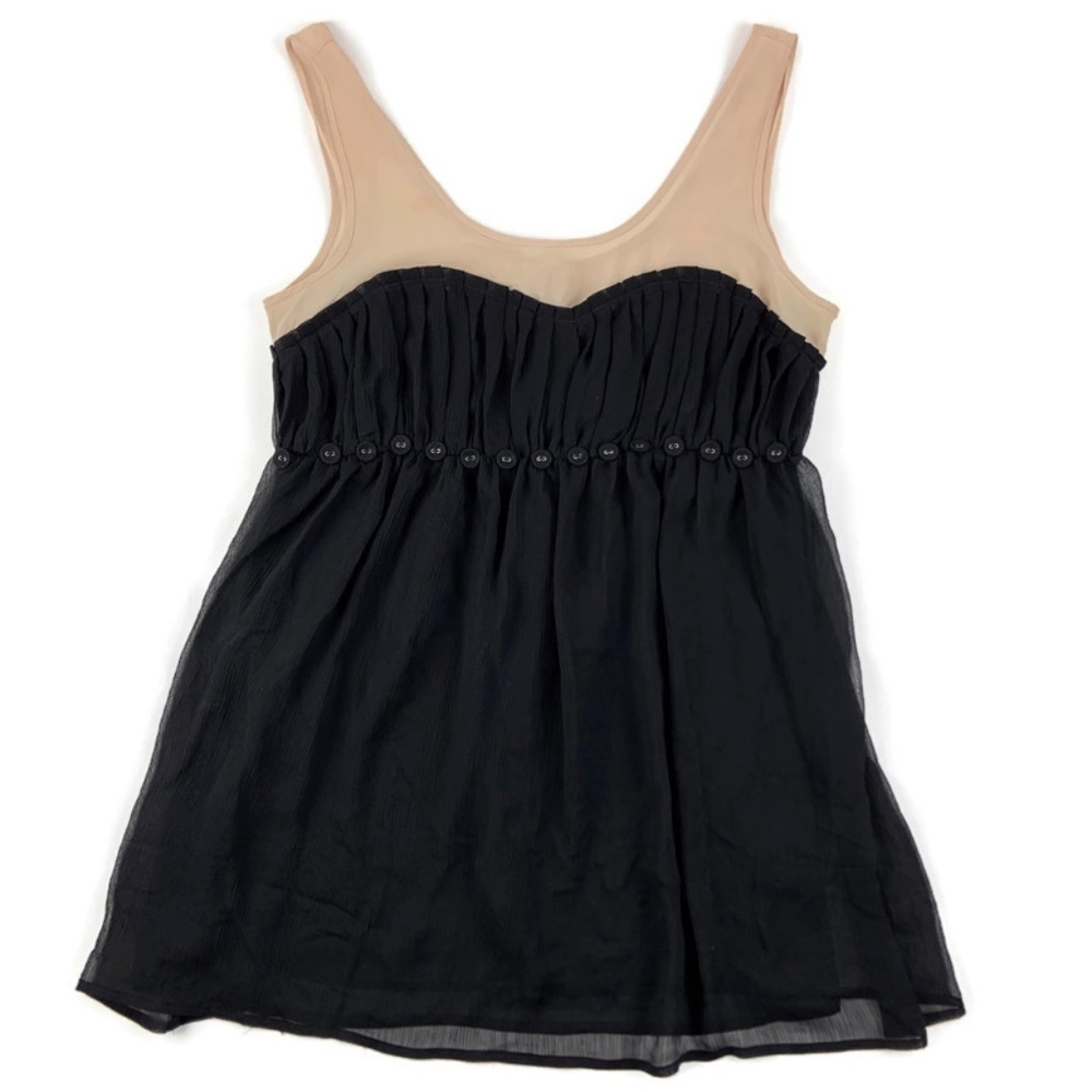 Mix It Womens Tank Top Black Sheer Medium